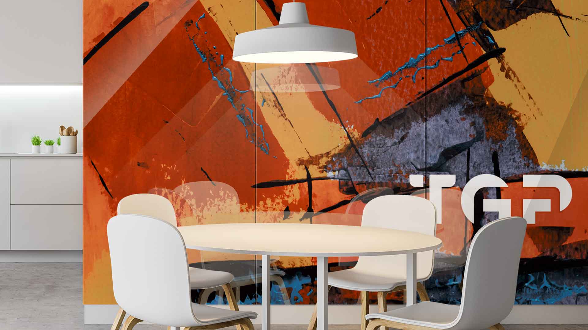 ART005 Printed glass kitchen splashback