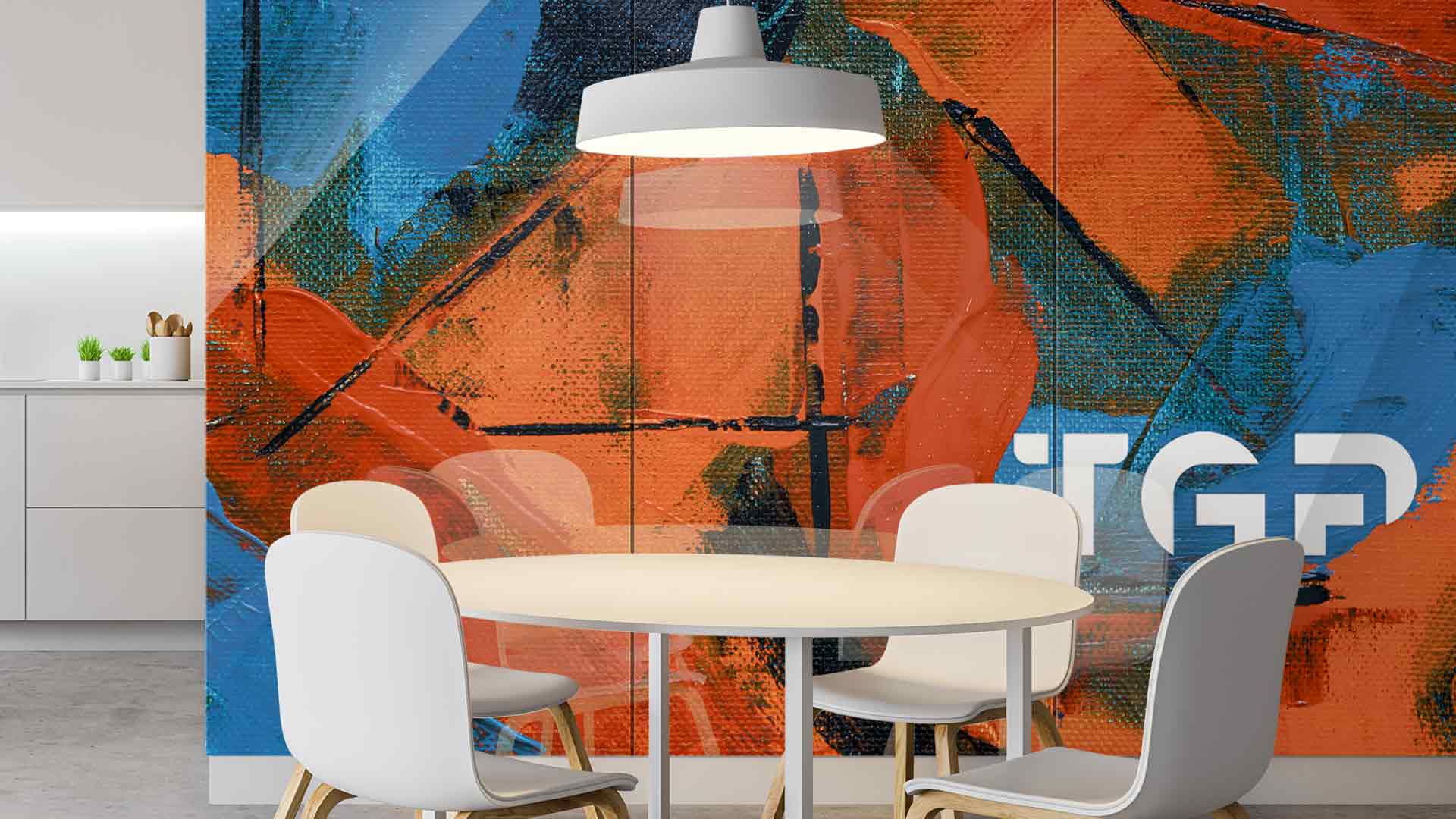 ART009 Printed glass kitchen splashback