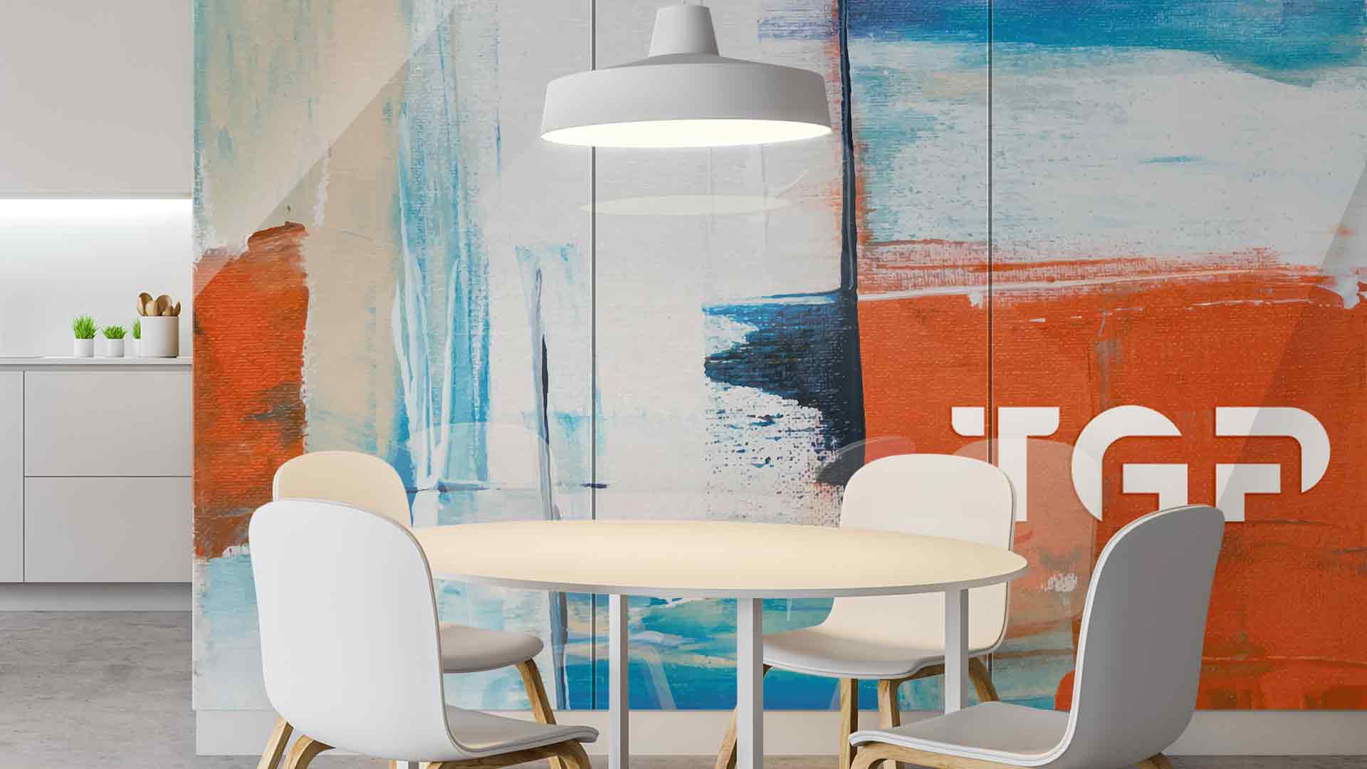 ART011 Printed glass kitchen splashback