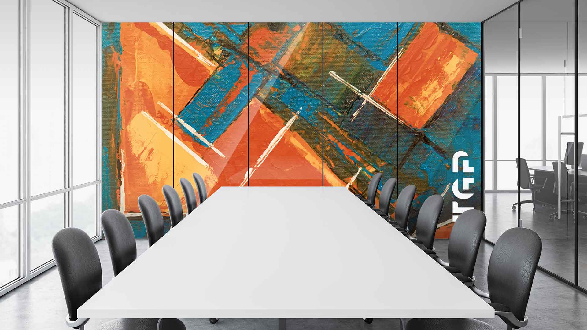 ART014 Office printed glass wall cladding ART014 Office printed glass wall cladding