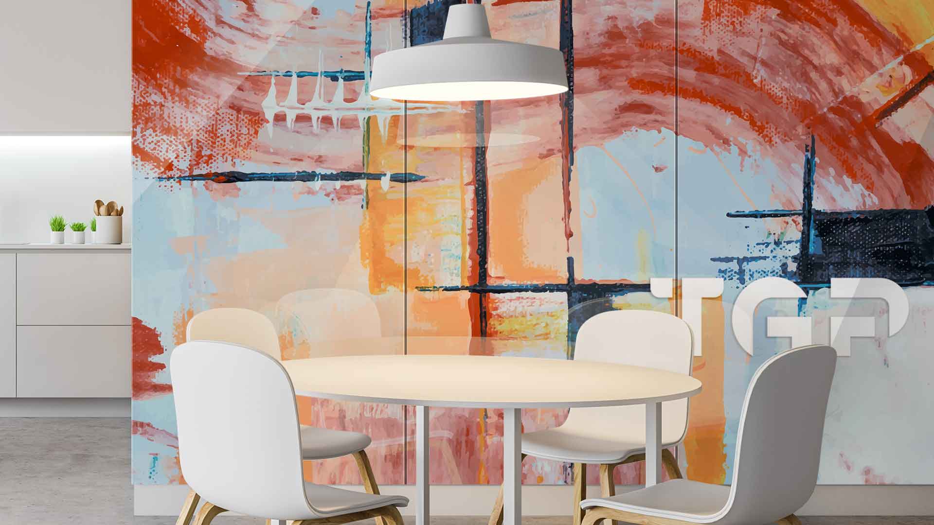 ART016 Printed glass kitchen splashback