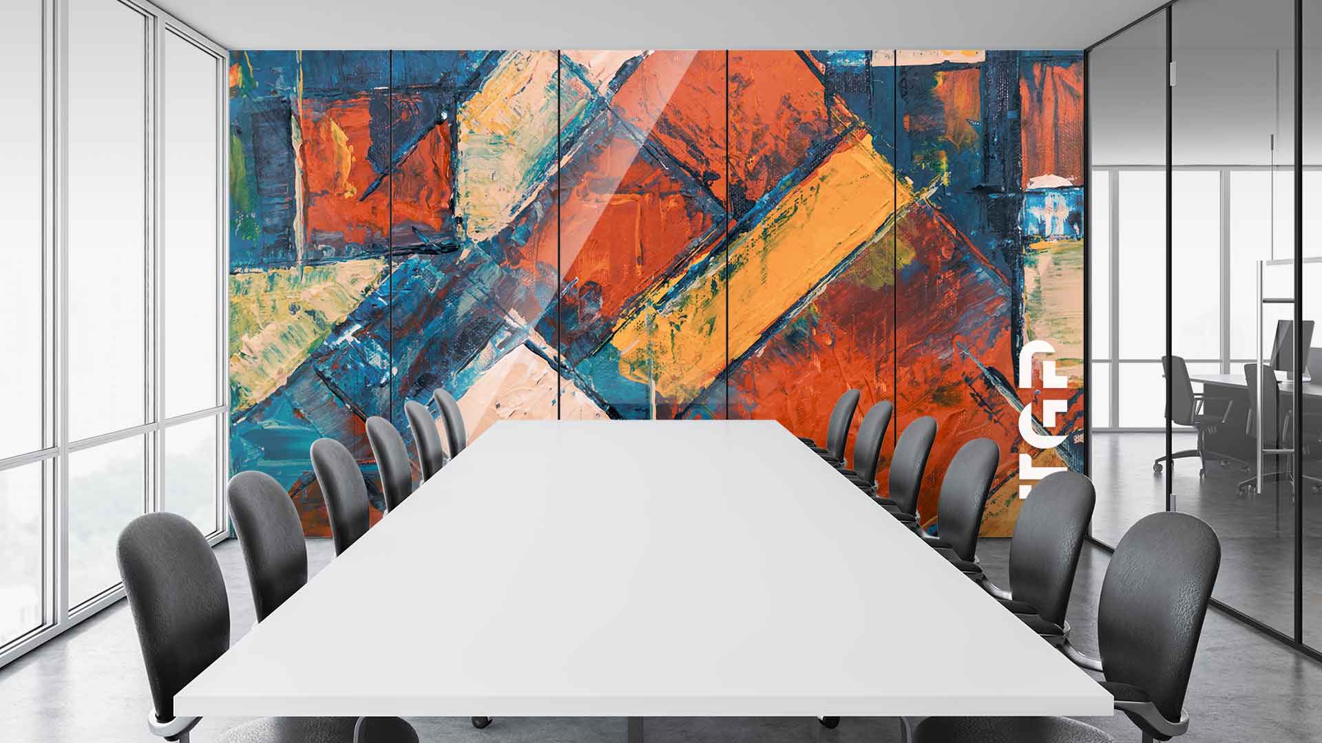 ART017 Office printed glass wall cladding ART017 Office printed glass wall cladding