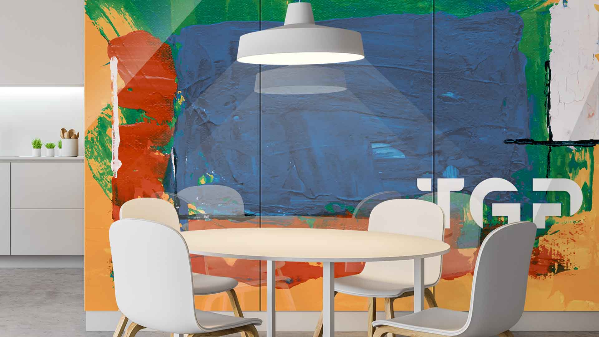 ART019 Printed glass kitchen splashback