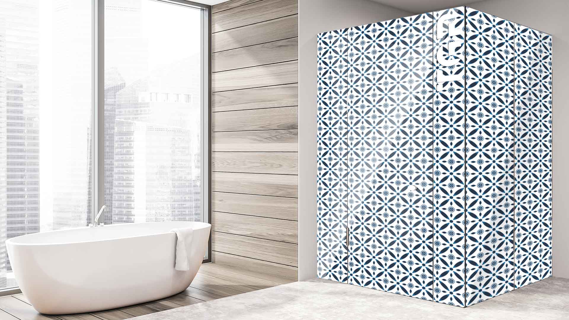 DFT002 printed glass shower enclosure DFT002 printed glass shower enclosure