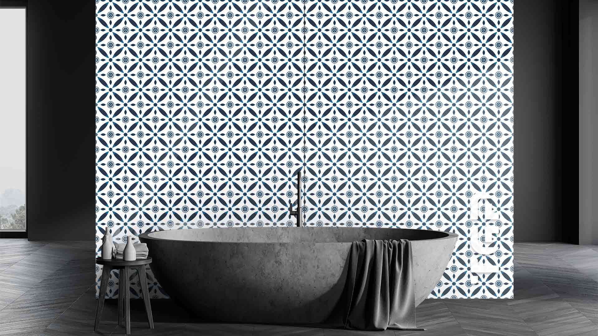 DFT002 Printed glass shower splashback