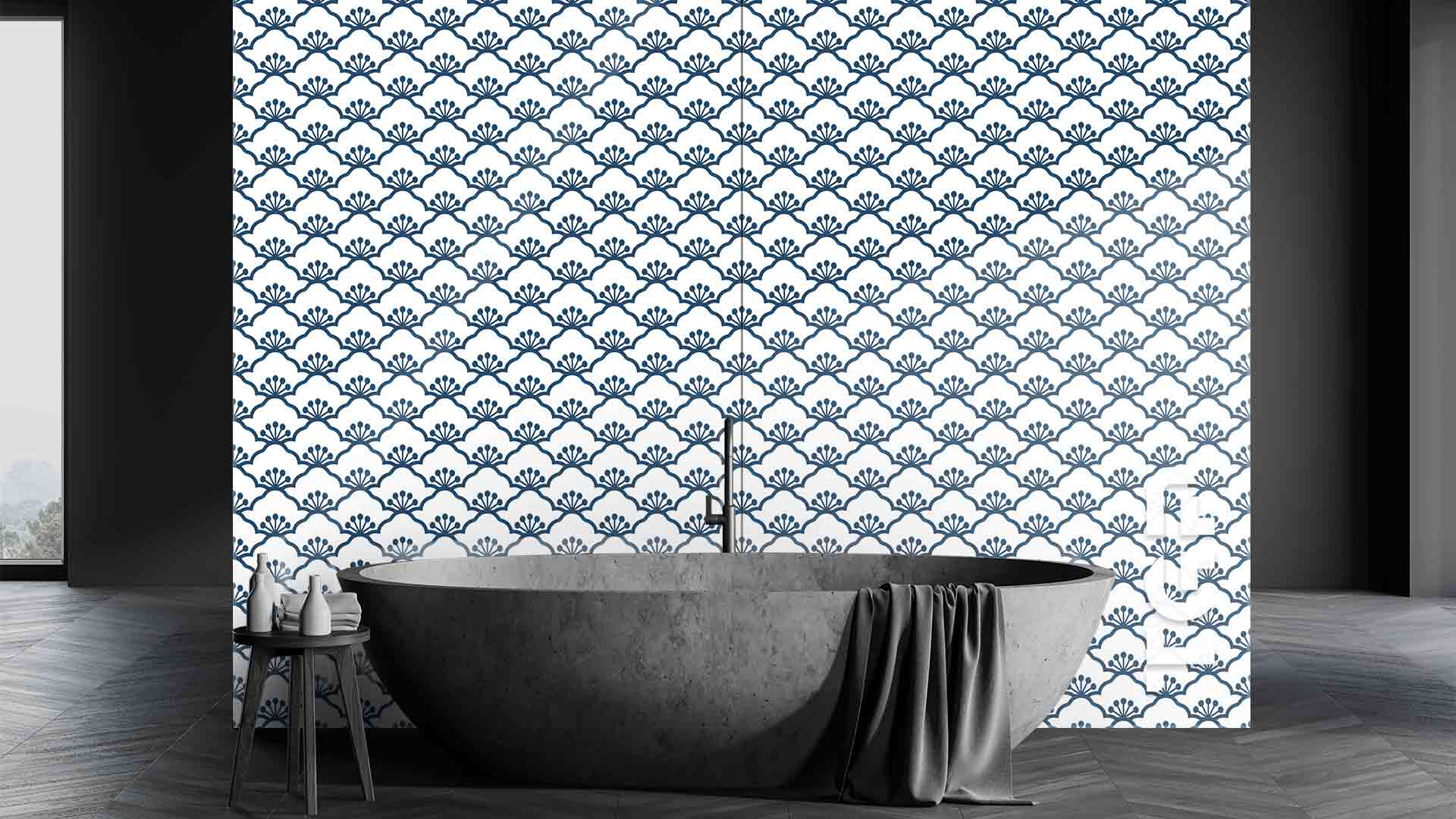 DFT009 Printed glass shower splashback
