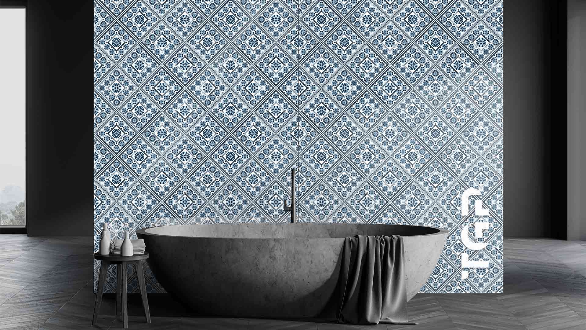 DFT010 Printed glass shower splashback