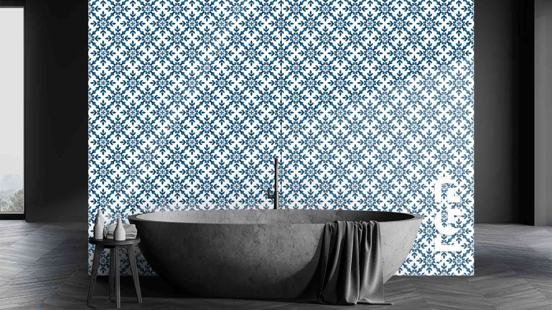 DFT017 Printed glass shower splashback