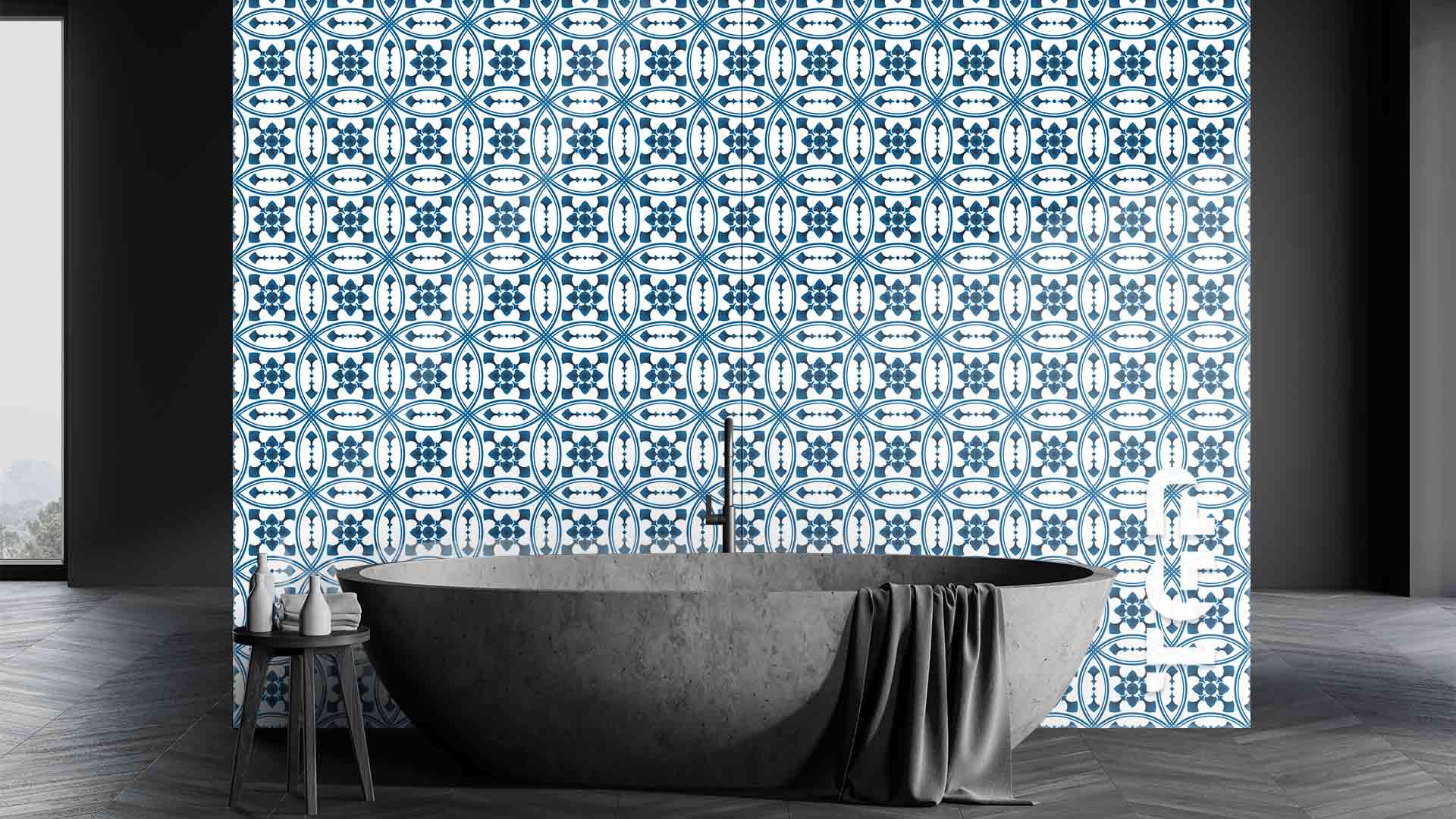 DFT020 Printed glass shower splashback