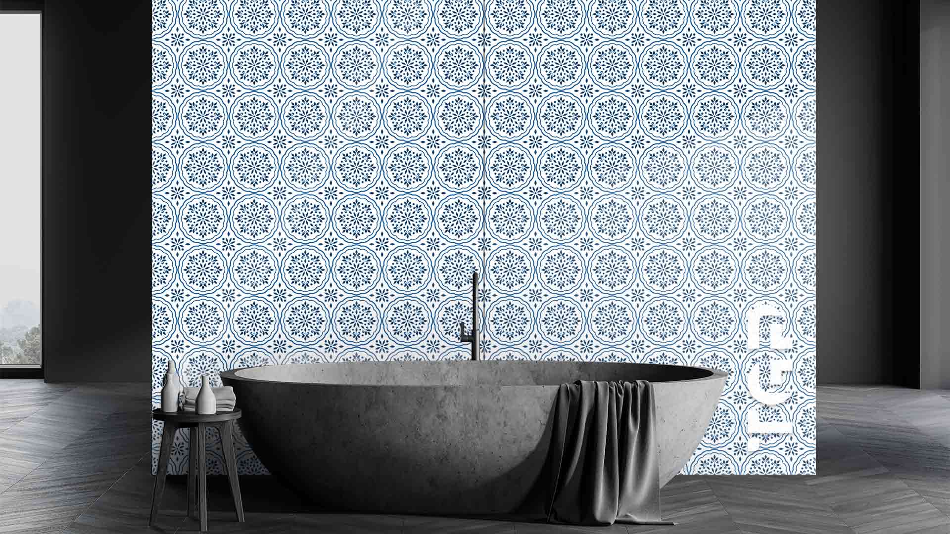 DFT022 Printed glass shower splashback