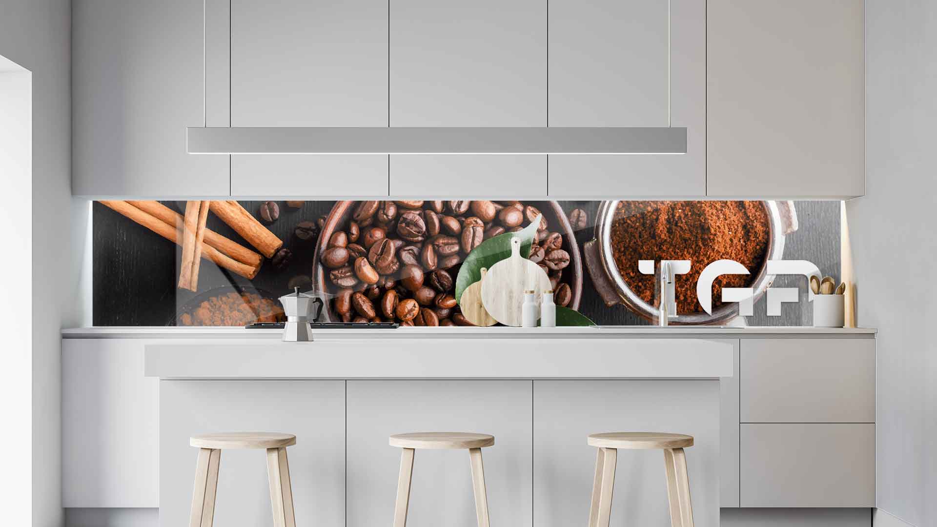 DLC001 kitchen printed glass countertop