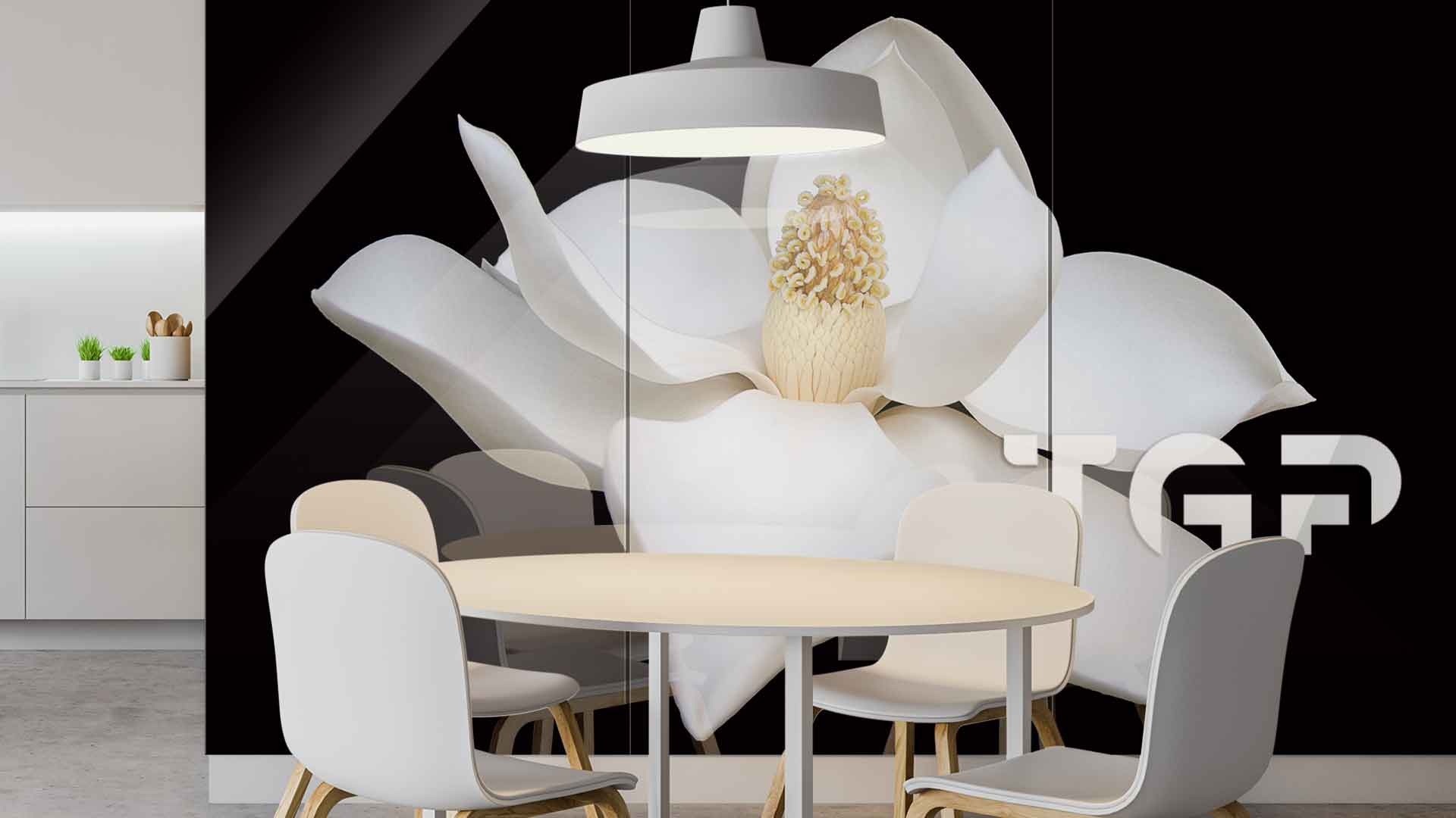 FLW001 Printed glass kitchen splashback