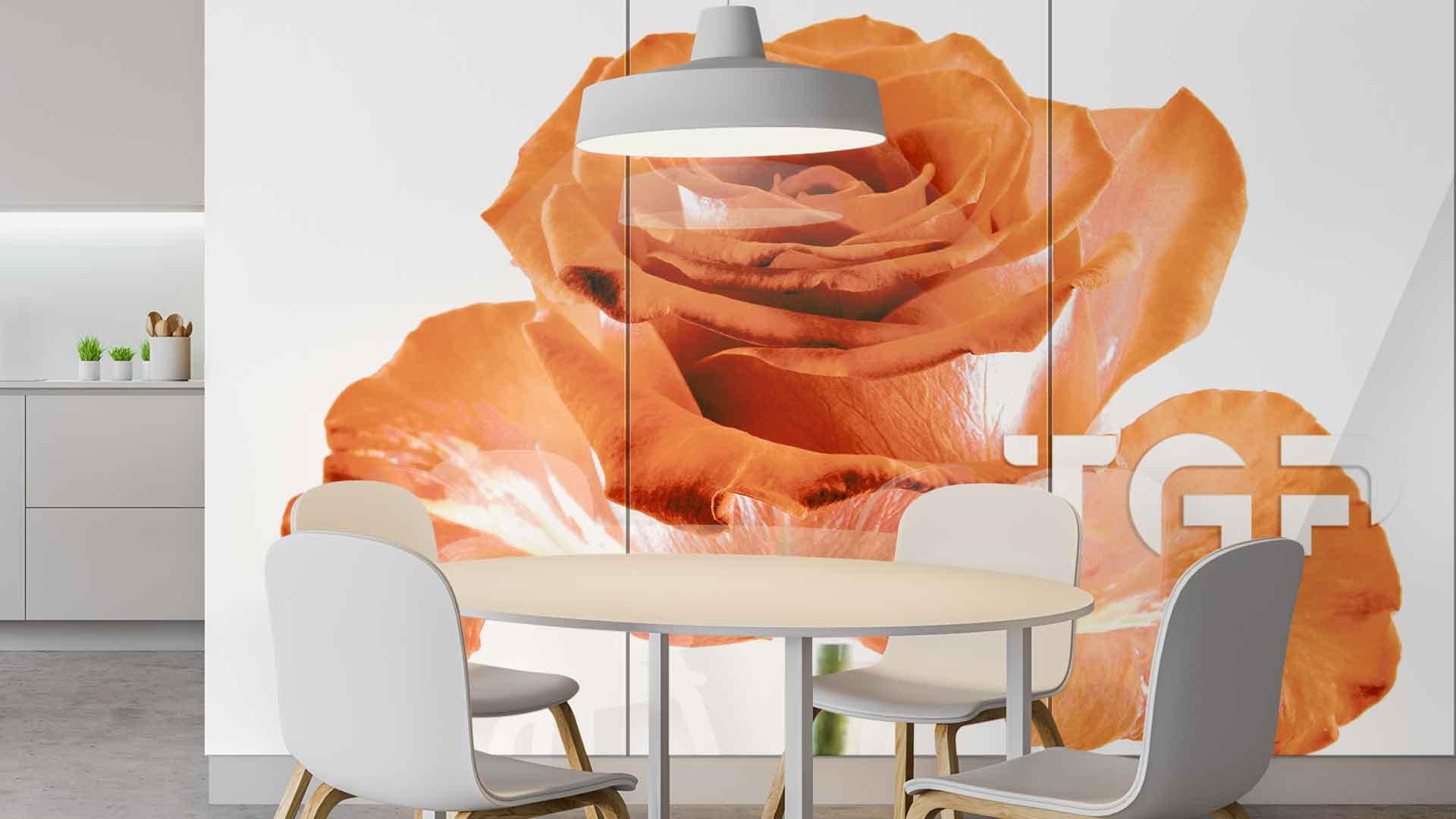 FLW003 Printed glass kitchen splashback