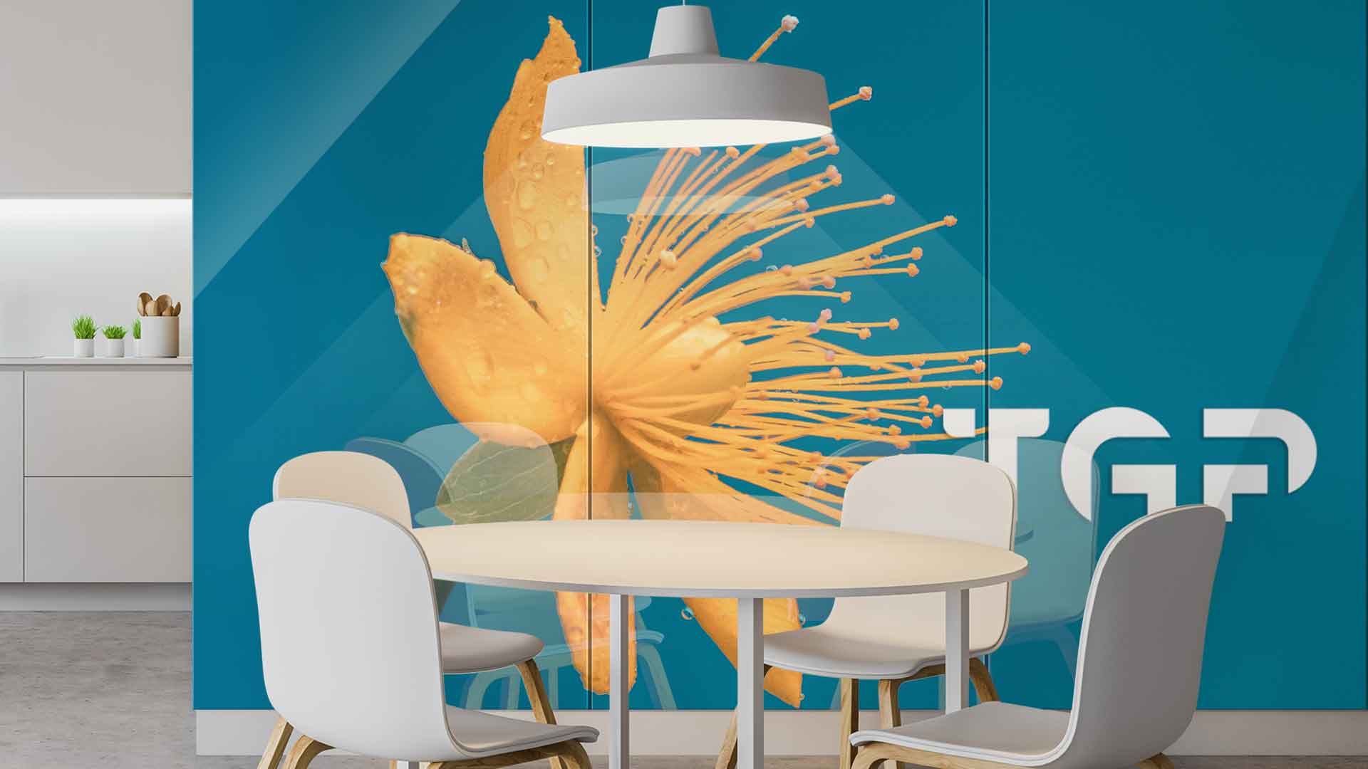 FLW005 Printed glass kitchen splashback