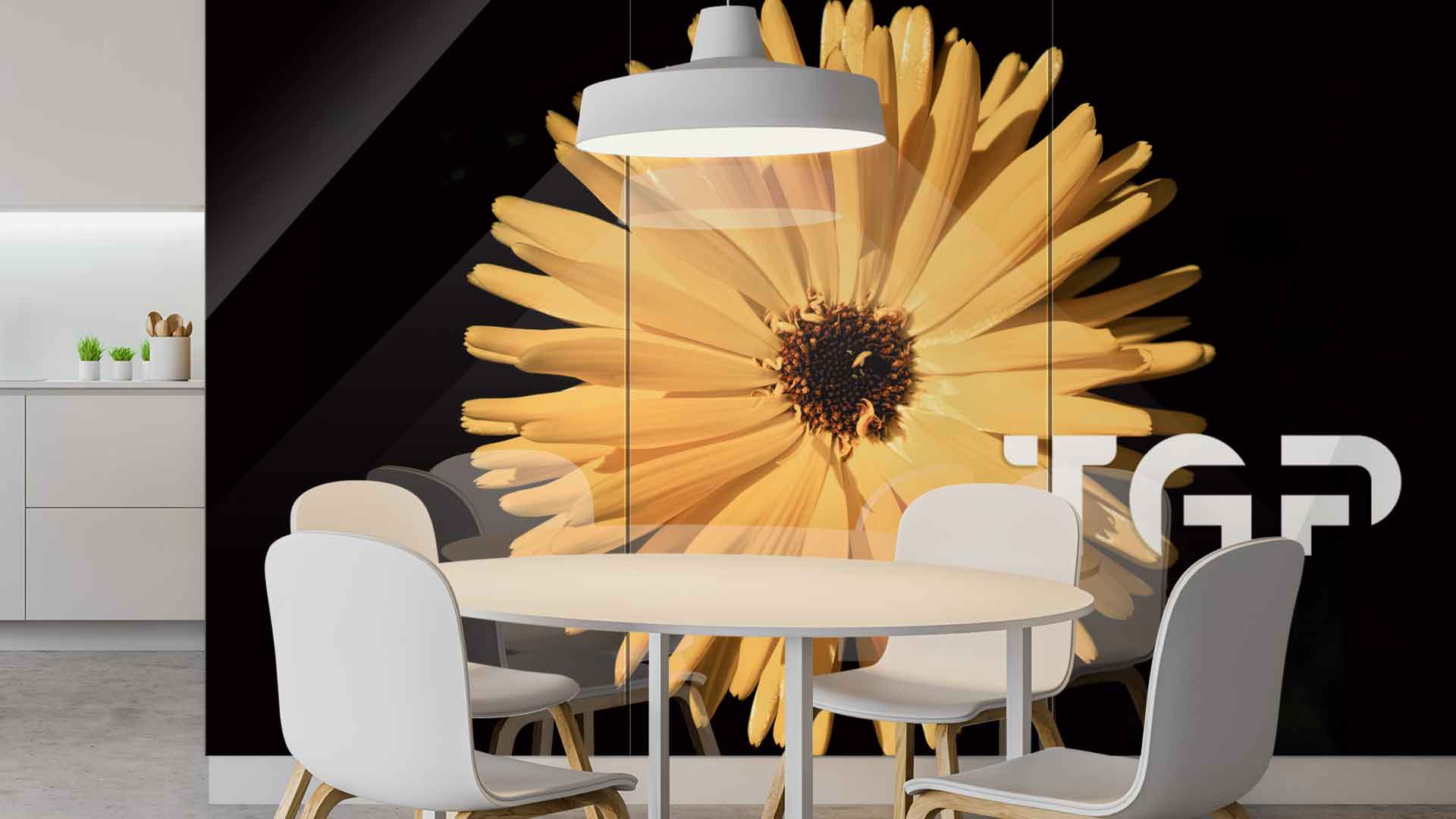 FLW007 Printed glass kitchen splashback