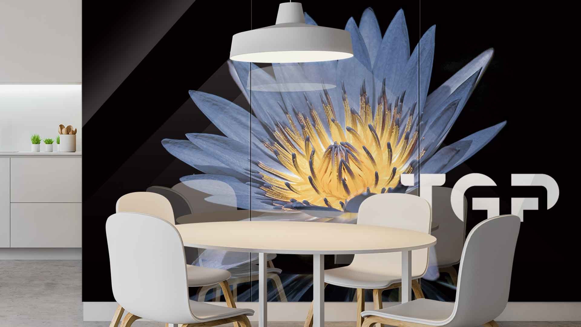 FLW009 Printed glass kitchen splashback