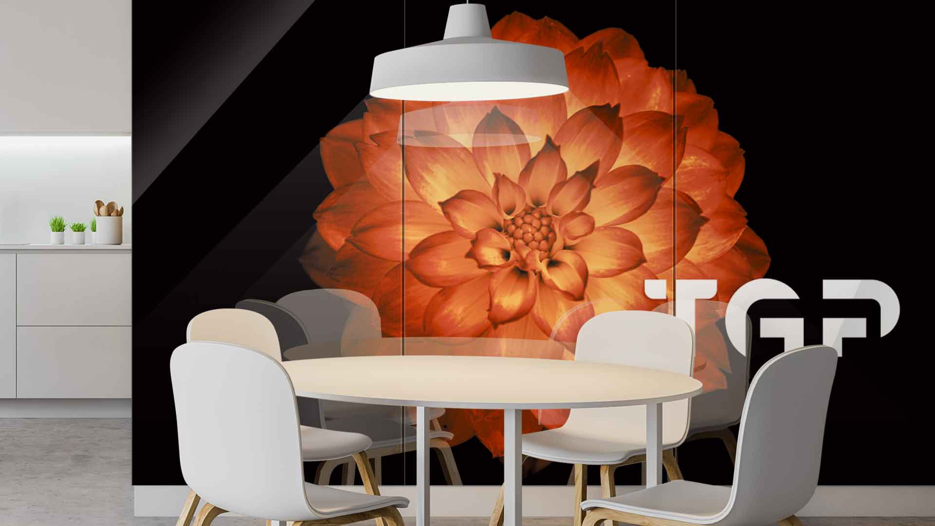 FLW010 Printed glass kitchen splashback