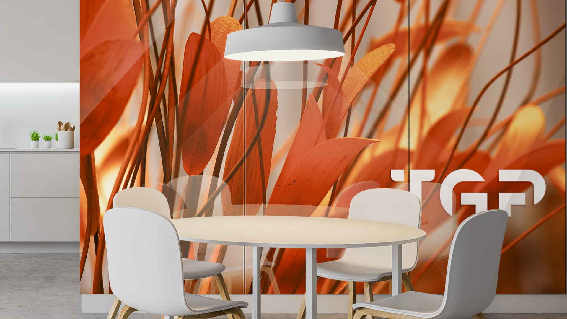 FLW011 Printed glass kitchen splashback