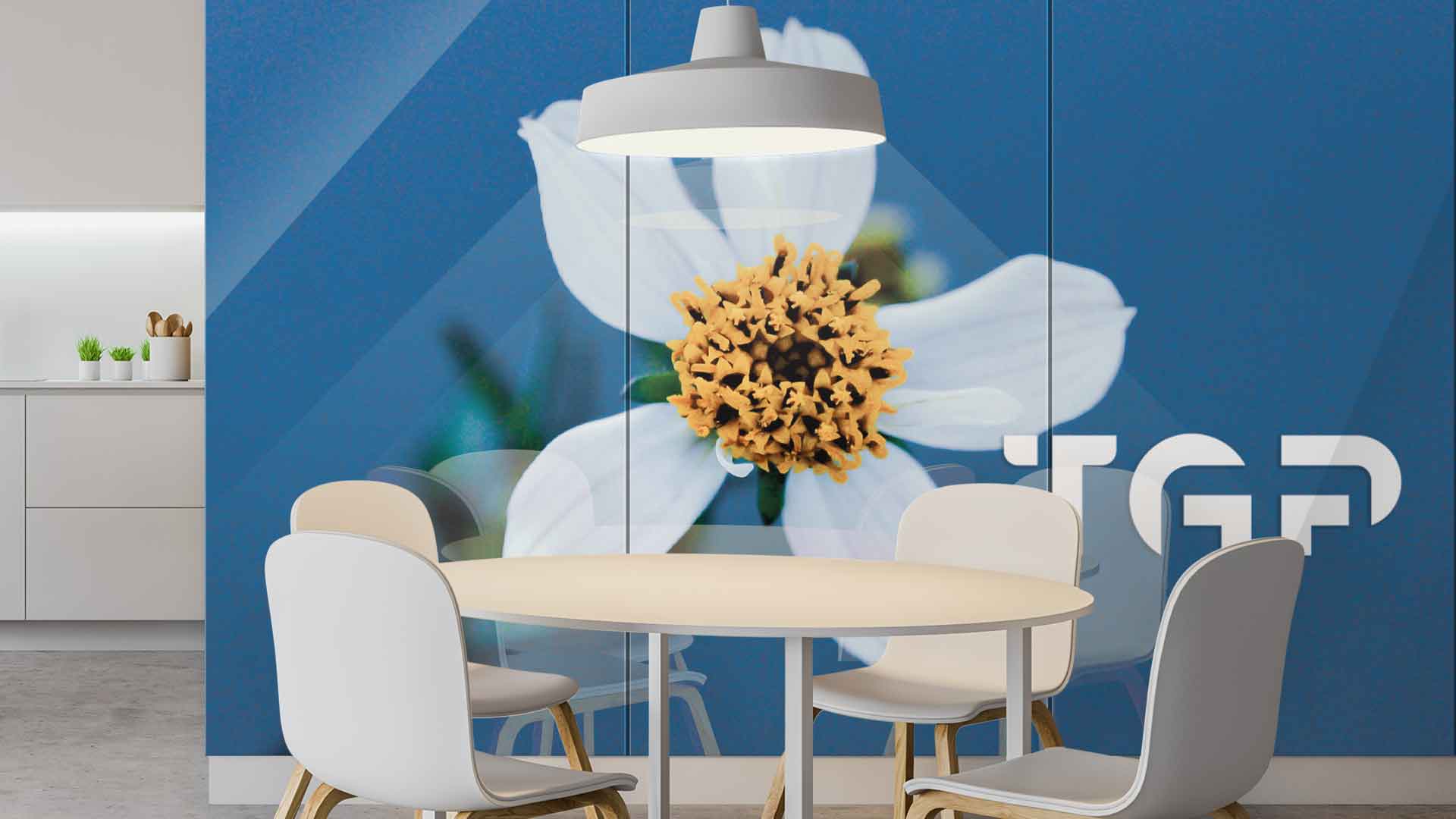 FLW012 Printed glass kitchen splashback