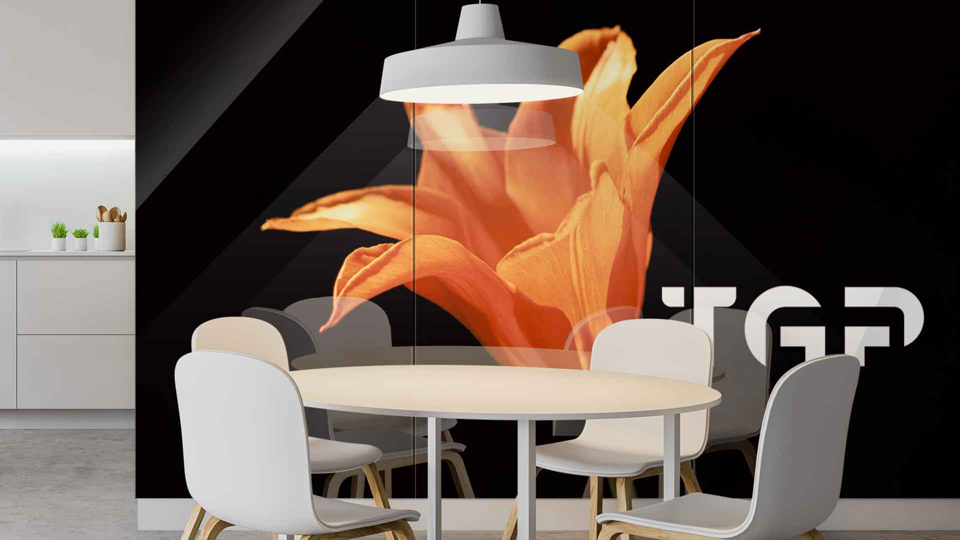 FLW020 Printed glass kitchen splashback