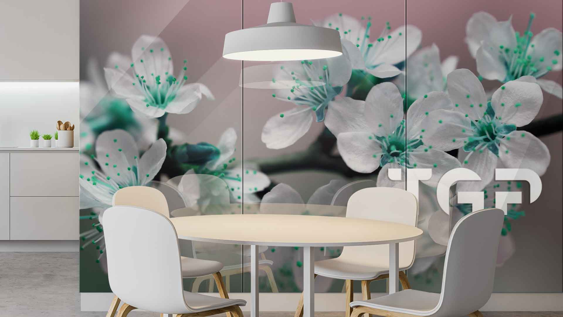 FLW021 Printed glass kitchen splashback