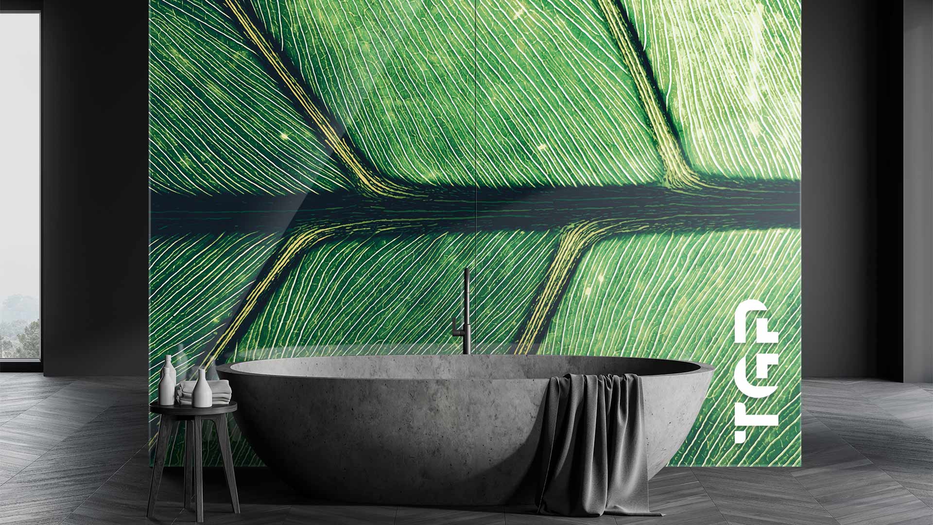 MCR001 Printed glass shower splashback