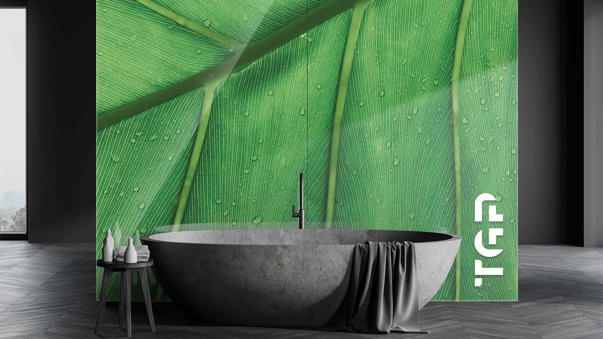 MCR003 Printed glass shower splashback