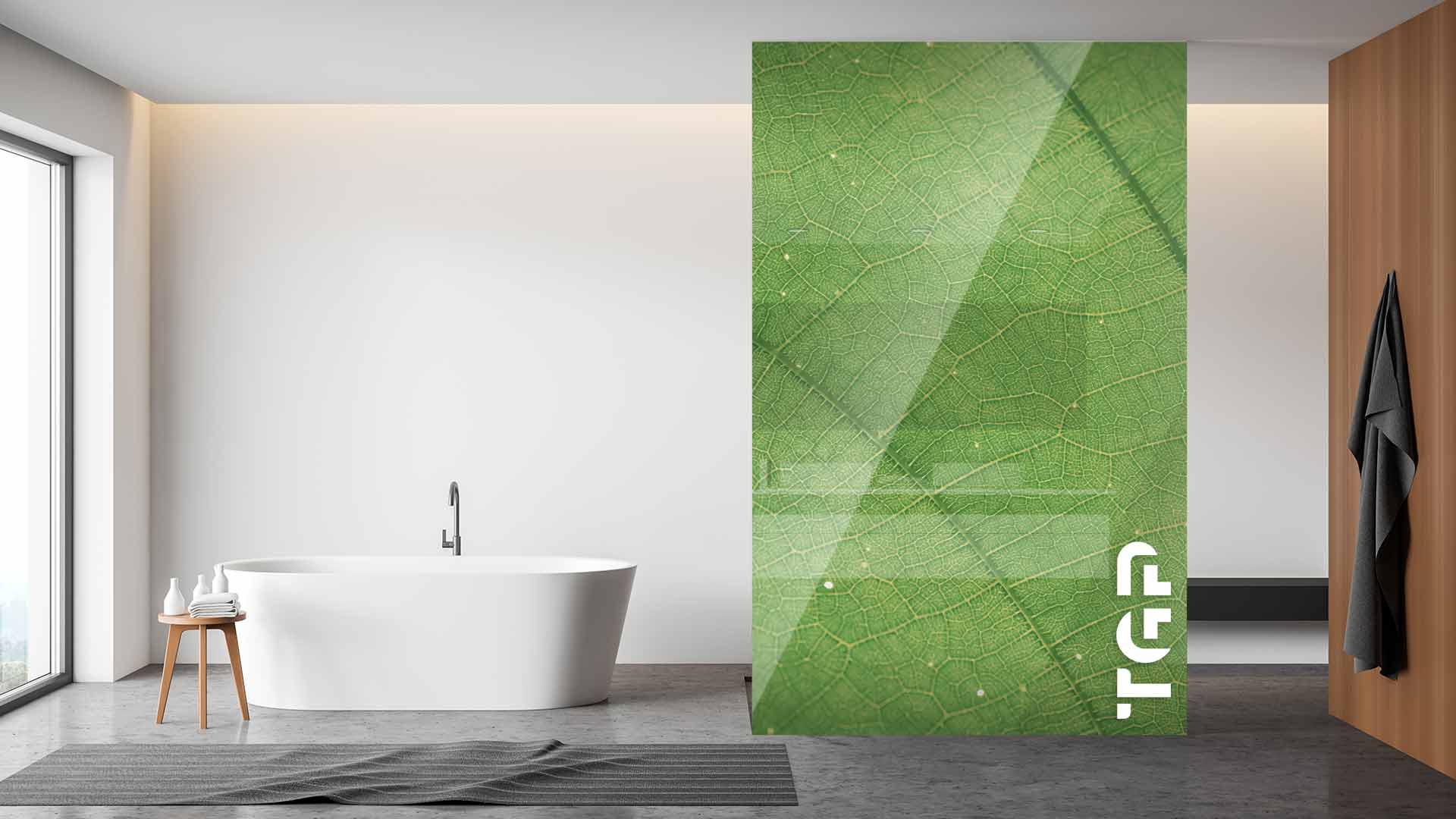 MCR004 Printed glass shower screen