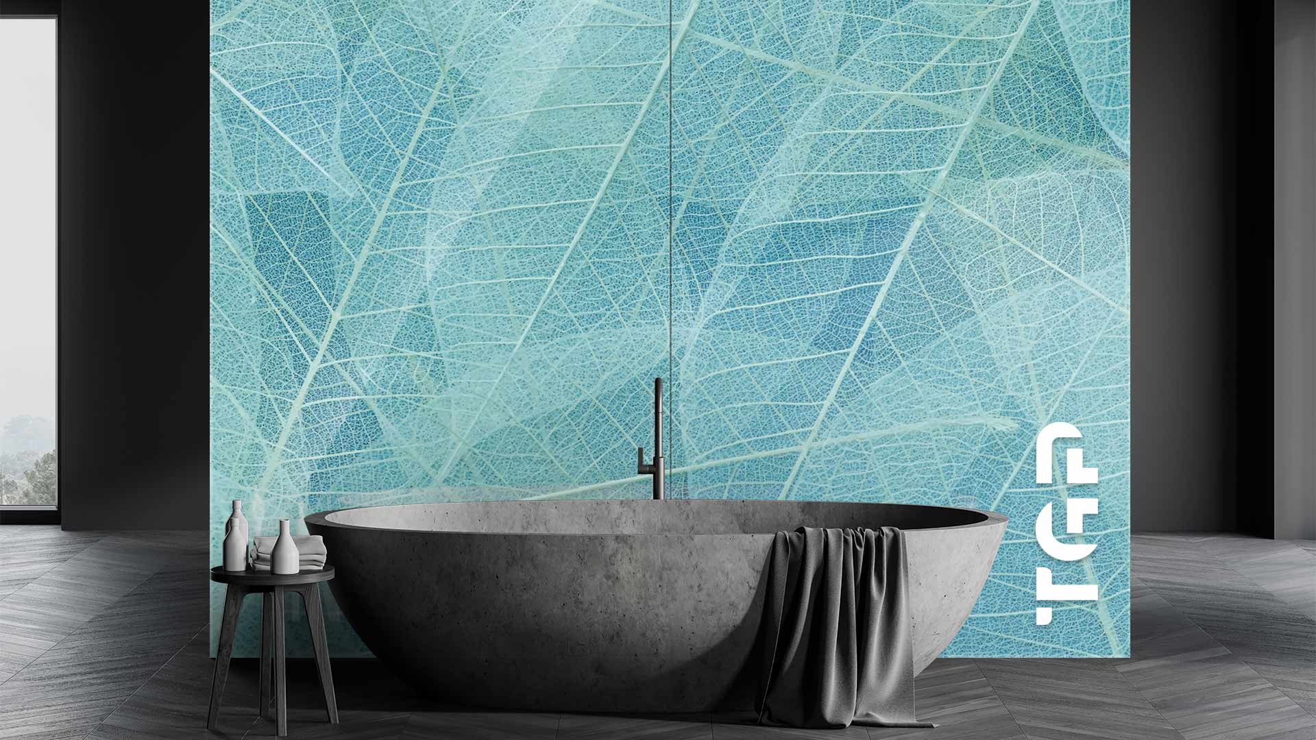 MCR006 Printed glass shower splashback