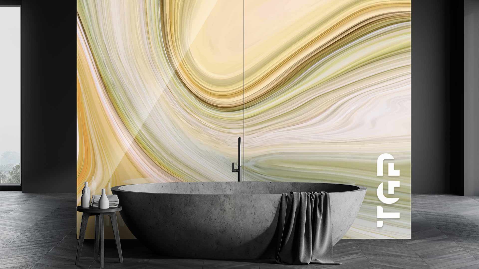 MRB001 Printed glass shower splashback