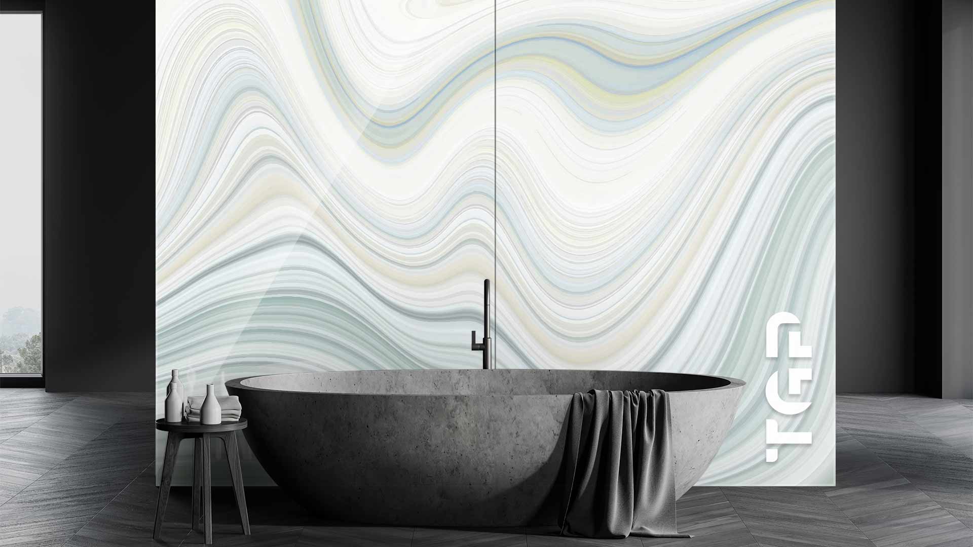 MRB002 Printed glass shower splashback MRB002 Printed glass shower splashback