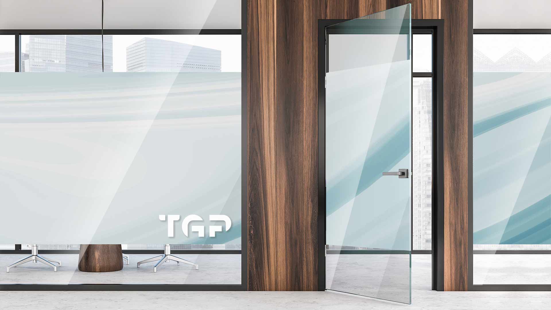 MRB003 Office printed glass wall partition