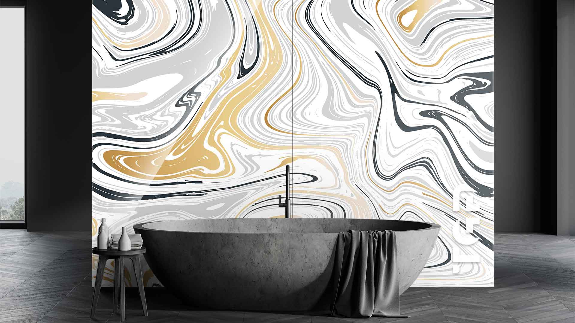 MRB008 Printed glass shower splashback MRB008 Printed glass shower splashback