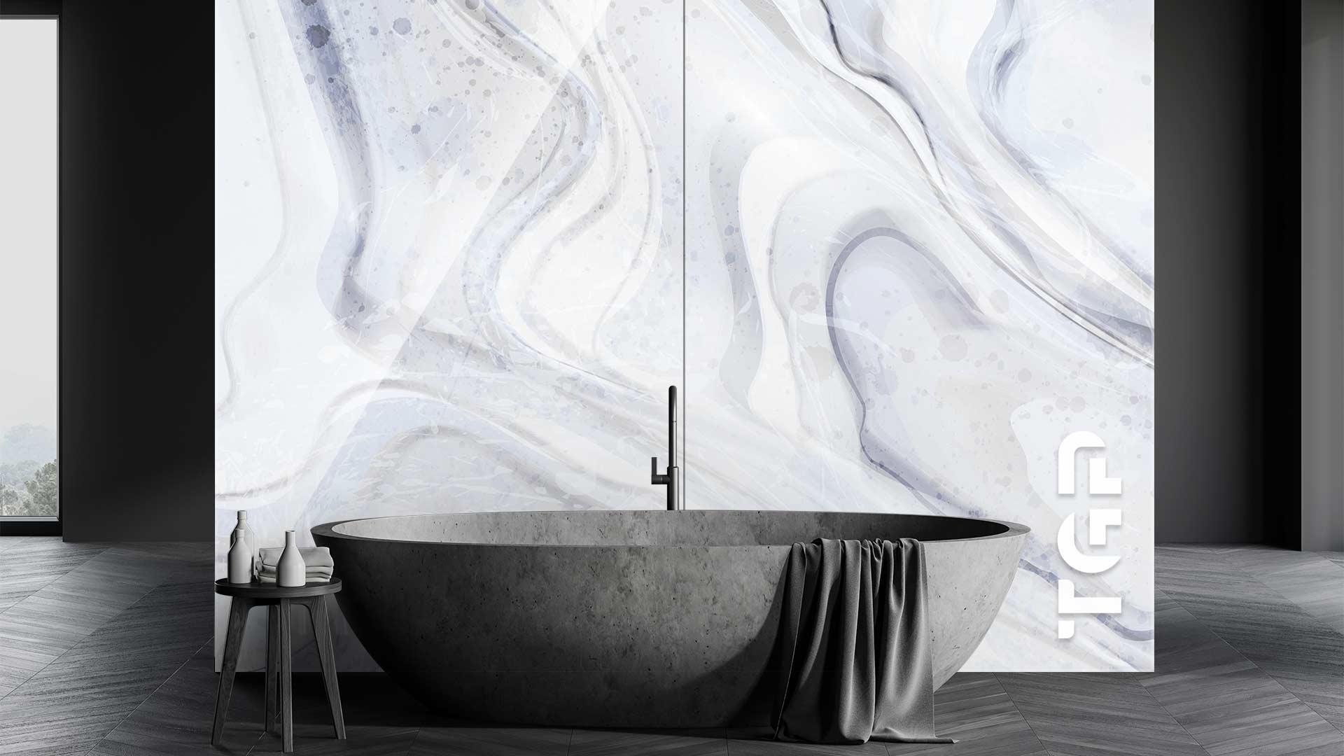 MRB010 Printed glass shower splashback MRB010 Printed glass shower splashback