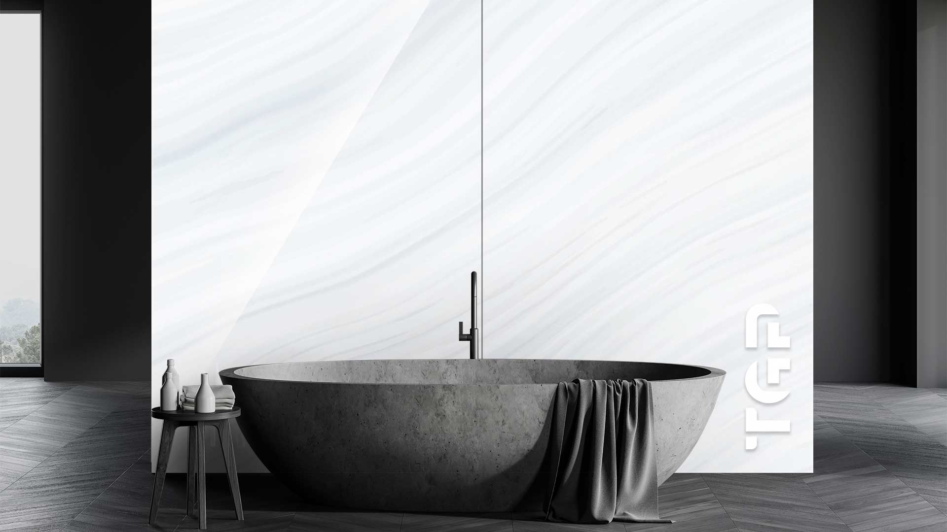 MRB011 Printed glass shower splashback