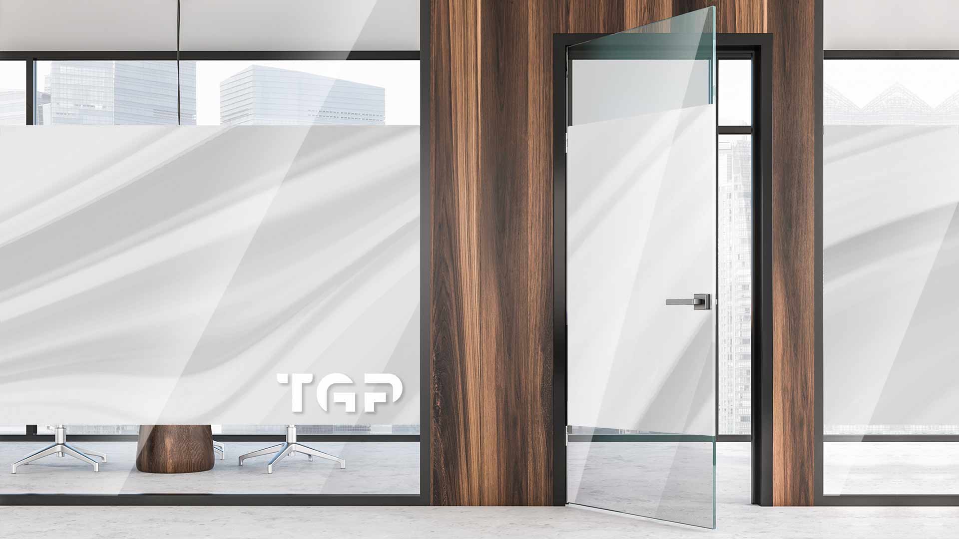 MRB014 Office printed glass wall partition