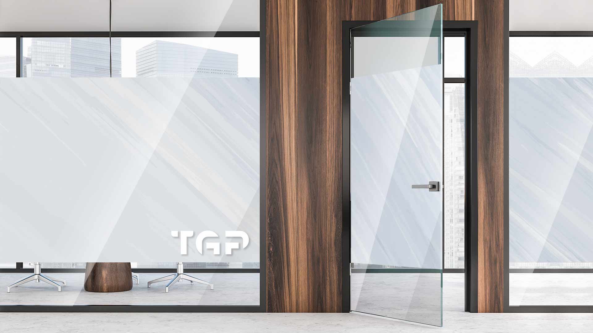 MRB015 Office printed glass wall partition