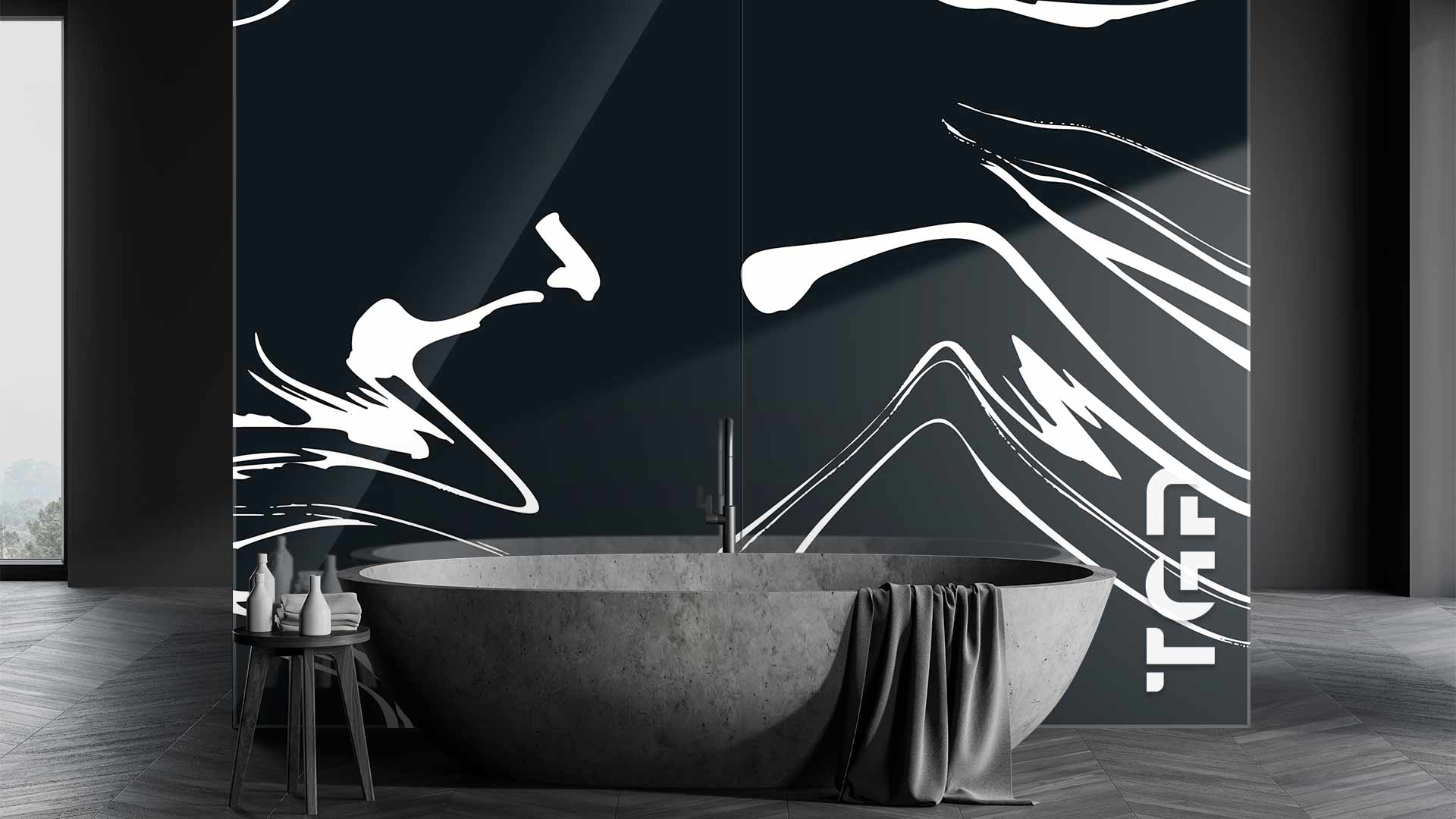 MRB019 Printed glass shower splashback MRB019 Printed glass shower splashback
