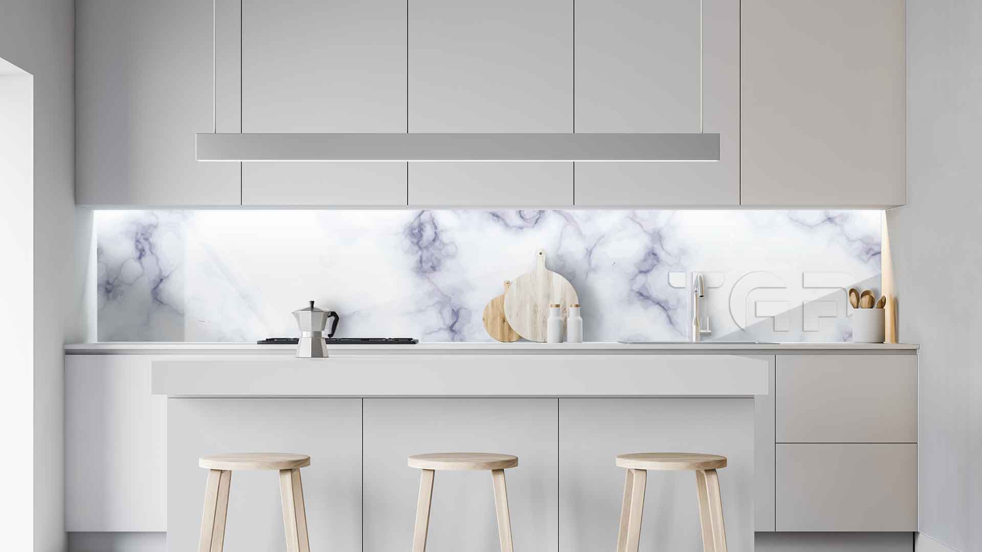 MRB023 kitchen printed glass countertop