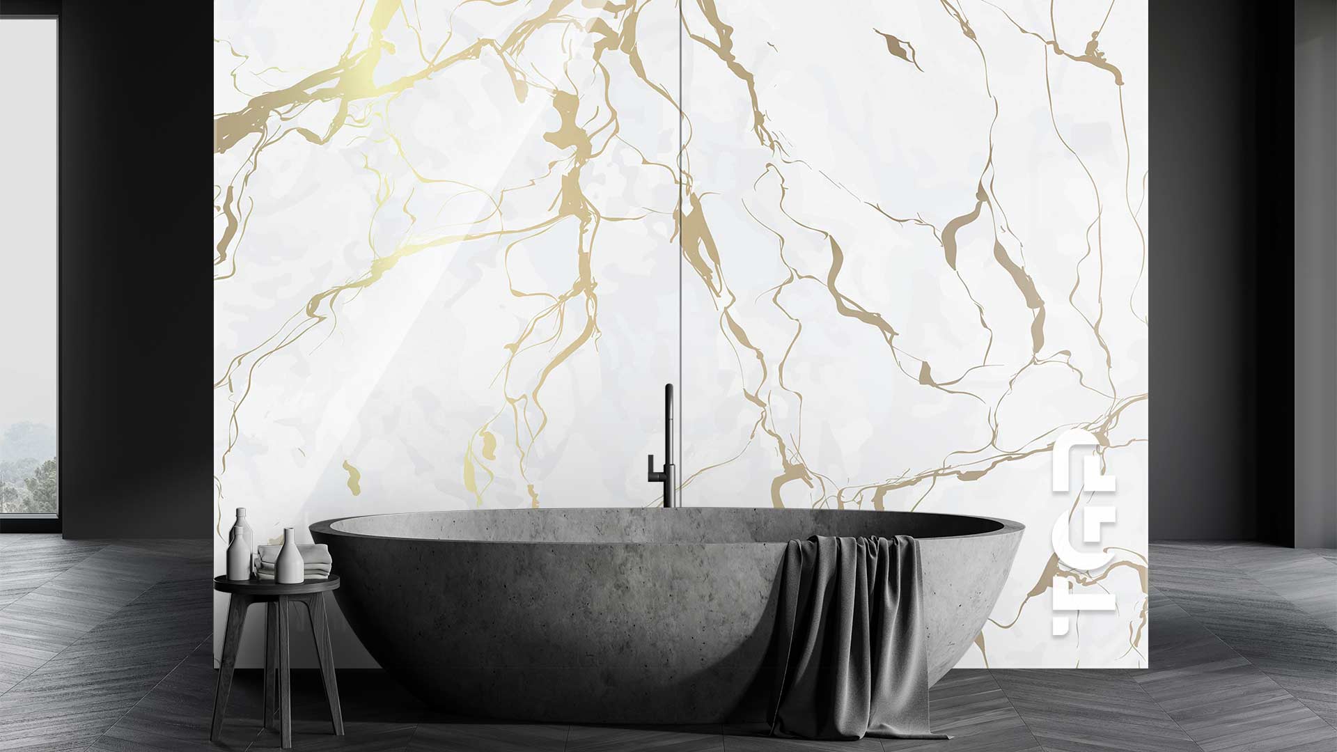 MRB024 Printed glass shower splashback MRB024 Printed glass shower splashback