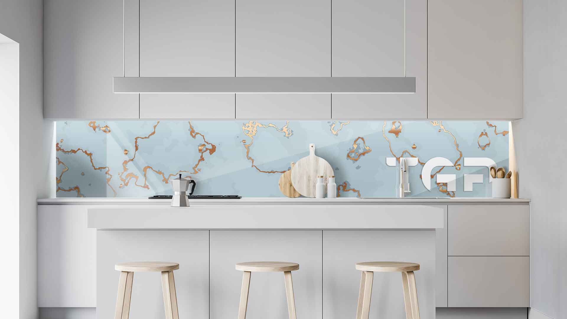 MRB028 kitchen printed glass countertop