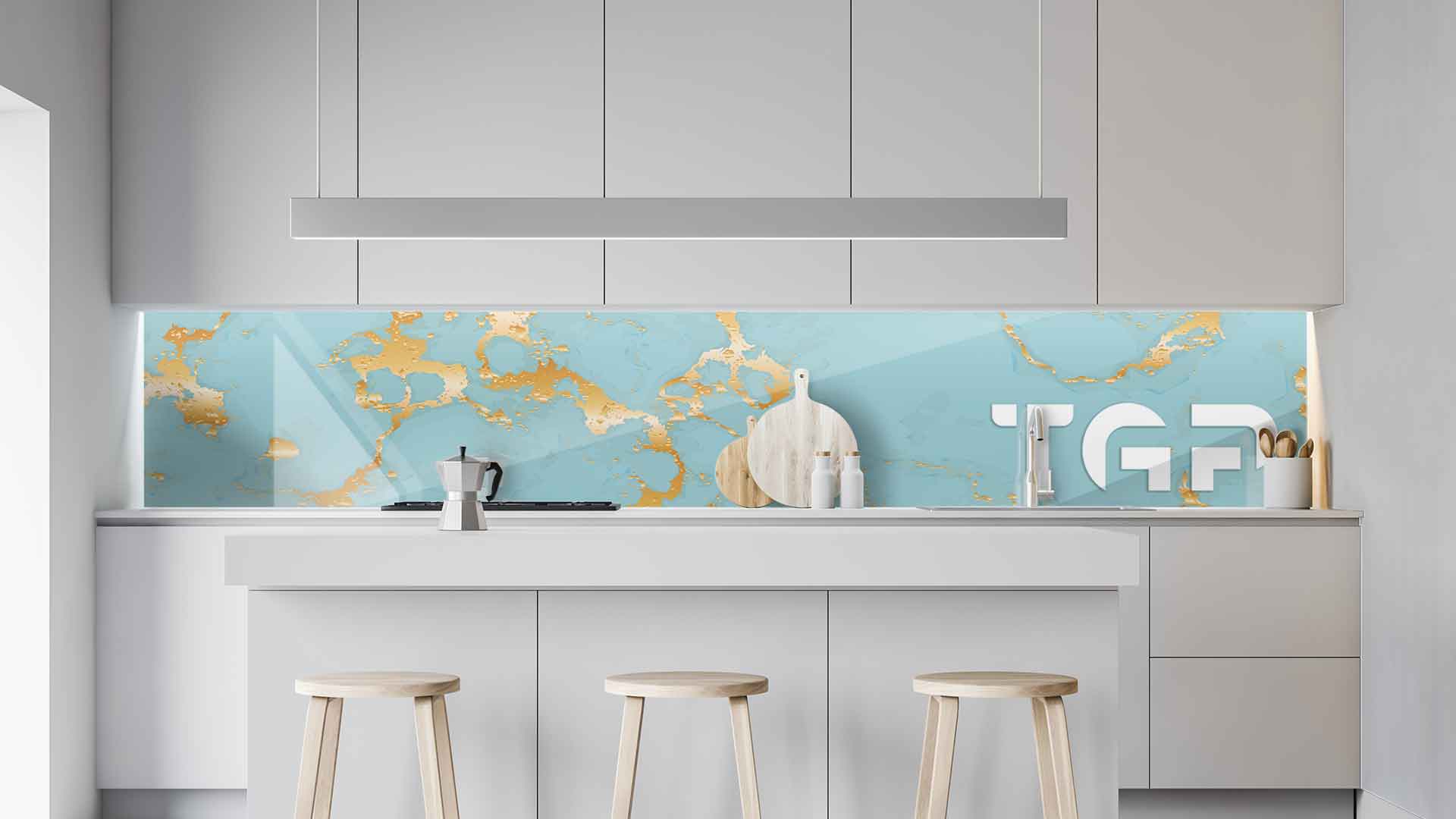 MRB029 kitchen printed glass countertop