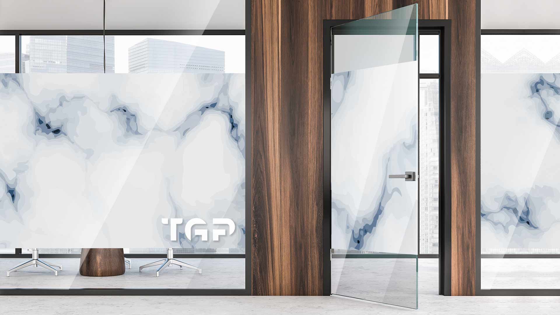 MRB031 Office printed glass wall partition