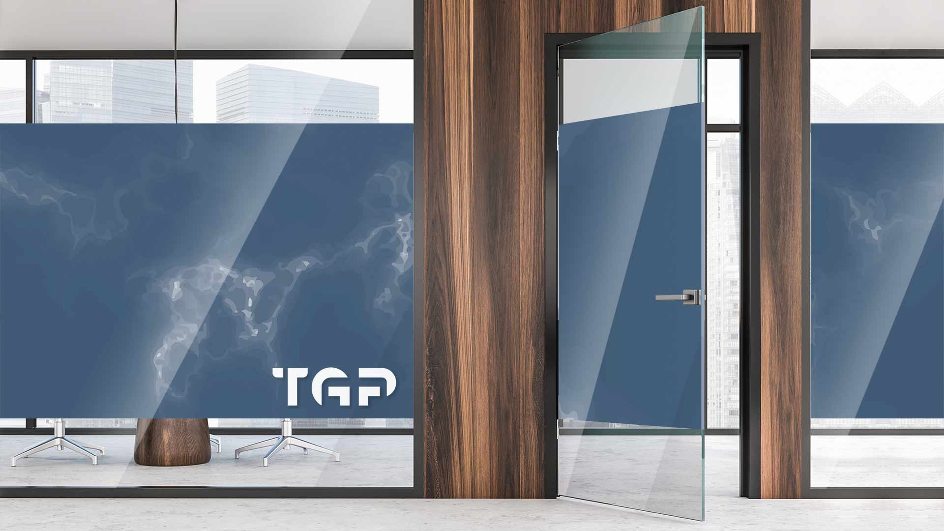 MRB033 Office printed glass wall partition