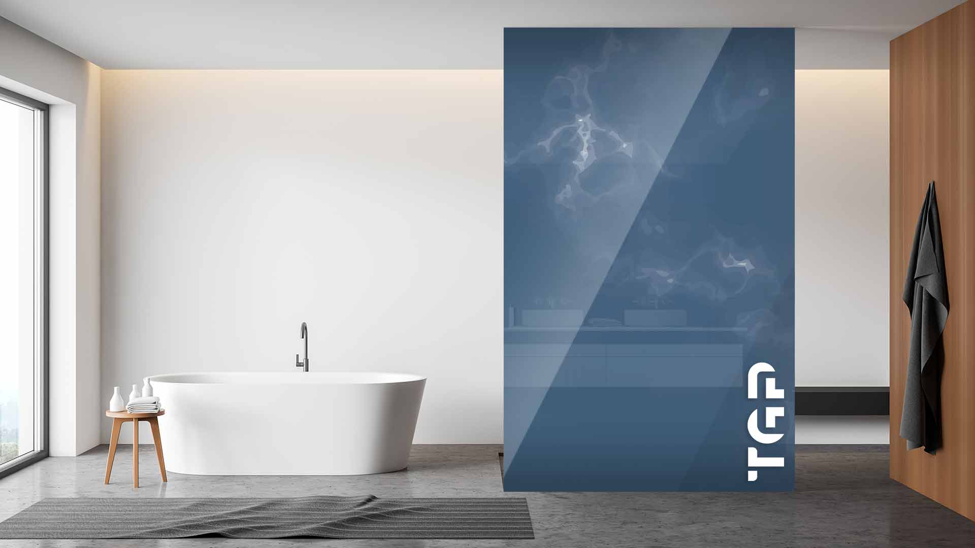 MRB033 Printed glass shower screen