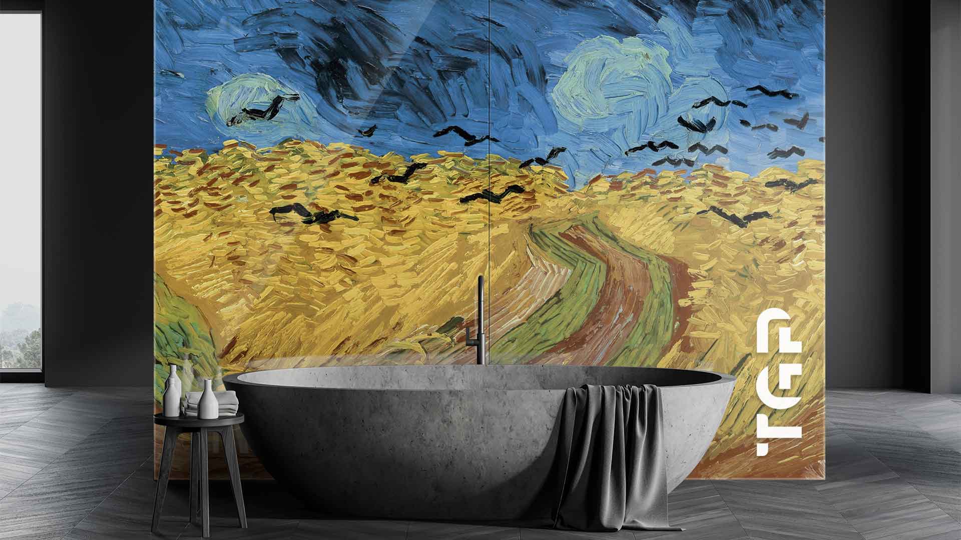 MTP003 Printed glass shower splashback MTP003 Printed glass shower splashback