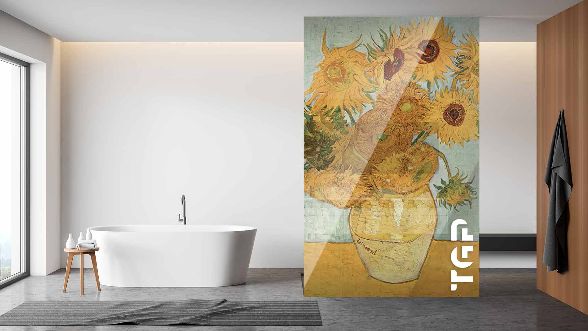 MTP007 Printed glass shower screen MTP007 Printed glass shower screen
