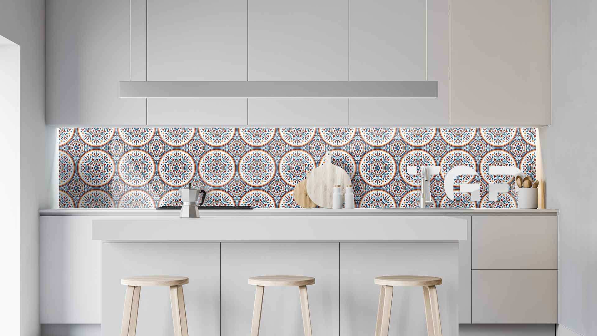 PRC001 kitchen printed glass countertop