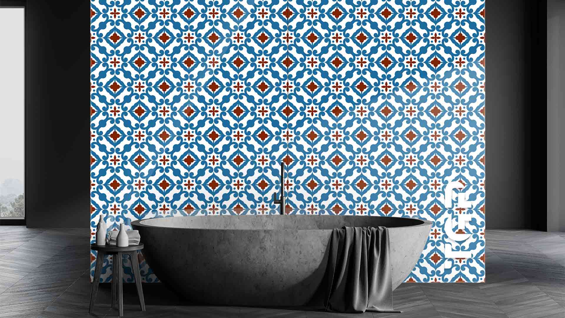 PRC011 Printed glass shower splashback