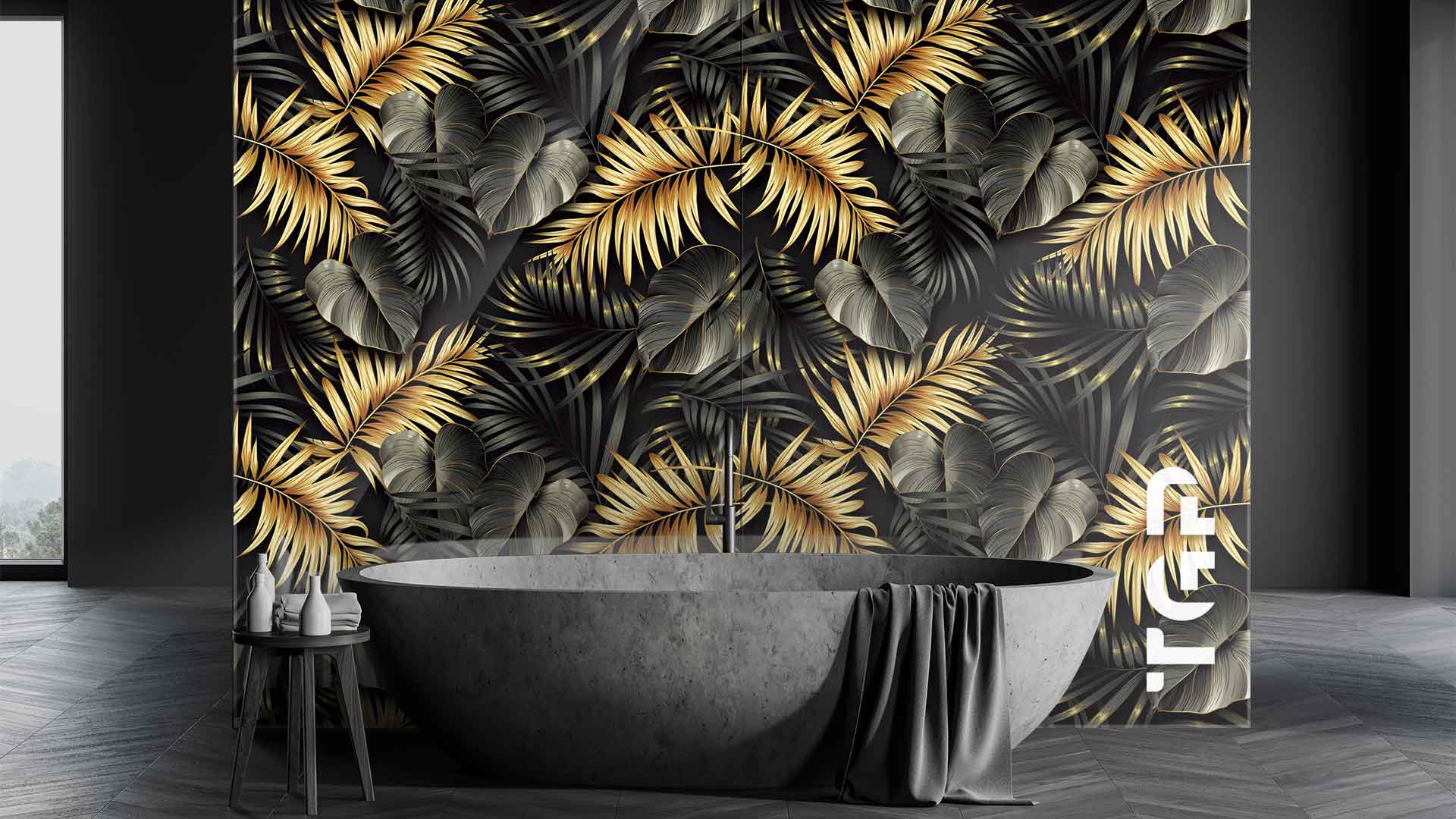 PRM001 Printed glass shower splashback